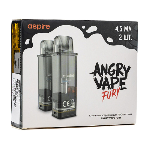 Картридж Angry Vape Fury 45 мл 0.8 Ом ( 2 шт.) в Турции
