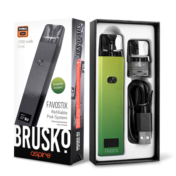 POD-система Brusko Favostix      Зеленый Градиент в Турции