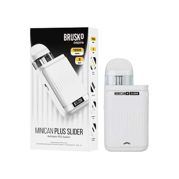 POD-система Brusko Minican      Plus Slider Белый в Турции