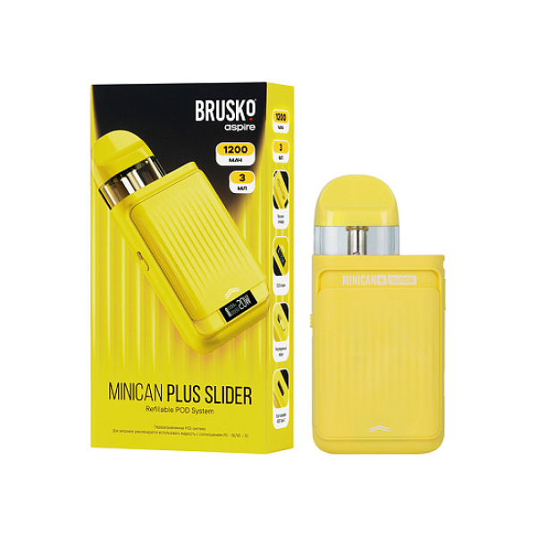 POD-система Brusko Minican      Plus Slider Жёлтый в Турции