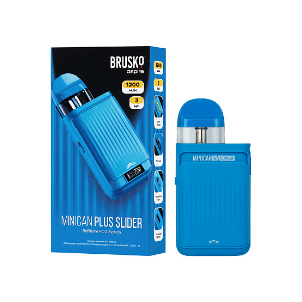 POD-система Brusko Minican      Plus Slider Синий в Турции