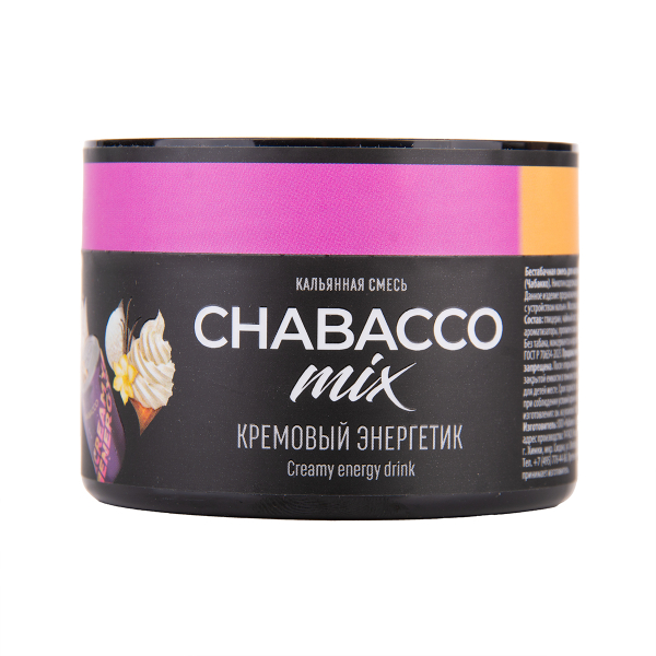 Бестабачная смесь Chabacco Mix Medium Creamy Energy Drink 40 грамм в Турции