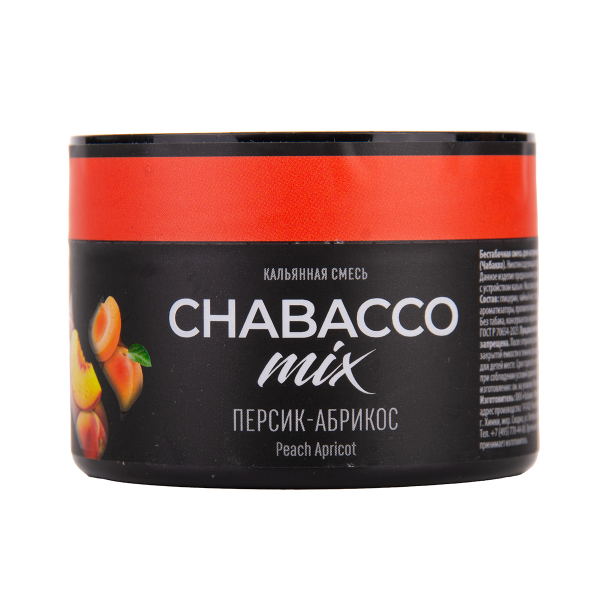 Бестабачная смесь Chabacco Mix Medium Peach Apricot 40 грамм в Турции