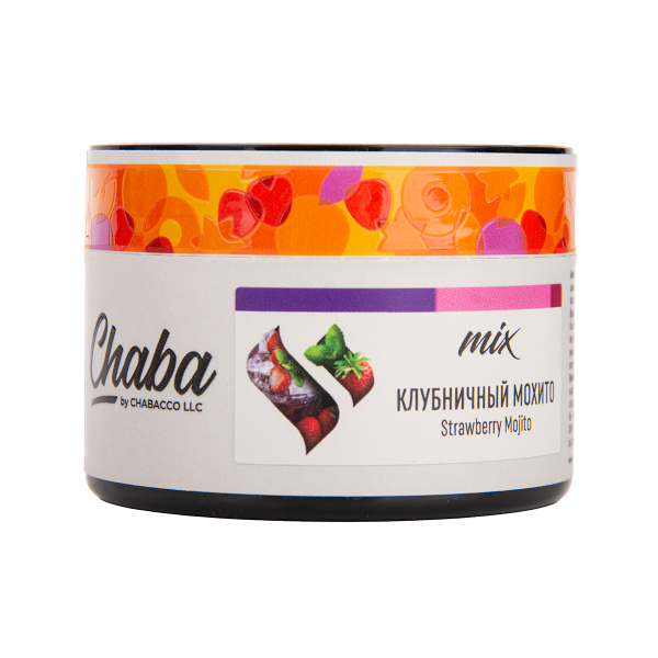 Бестабачная смесь Chaba Mix Strawberry Mojito Nicotine Free 50 грамм в Турции