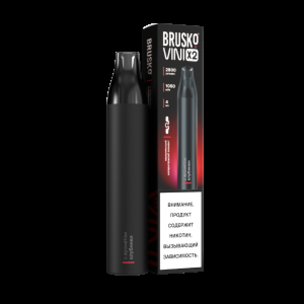 Электронка Brusko Vini X2 Клубника 2800 затяжек в Турции