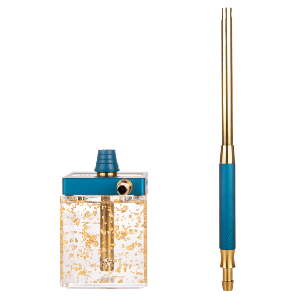Кальян Hoob Subatom Marine Blue X Gold | Cube Mini Gold в Турции