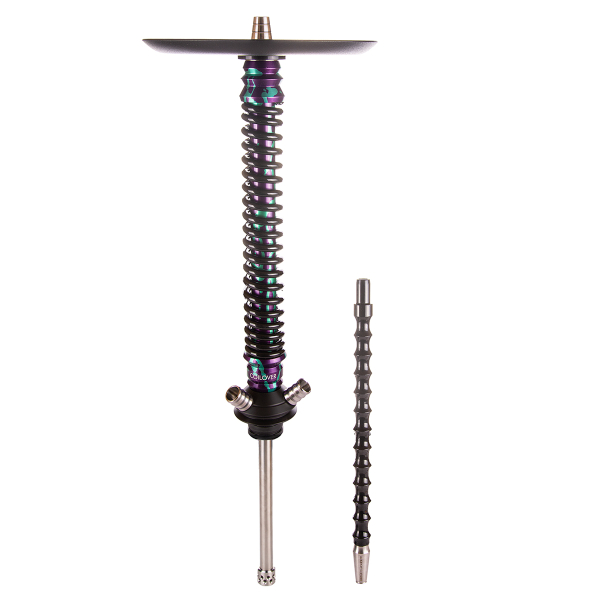 Кальян Mamay Customs Coilover Большой  Пурпурный/бирюзовый Сплеш Чёрный в Турции