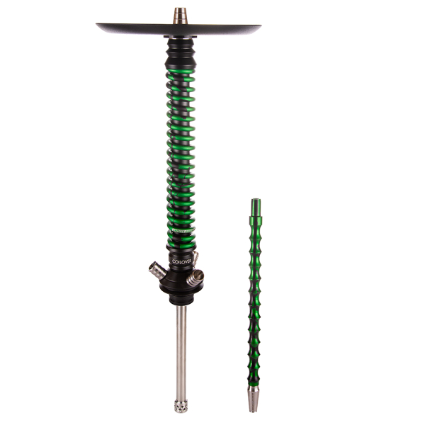 Кальян Mamay Customs Coilover Большой  Черный Зелёный Сплеш в Турции