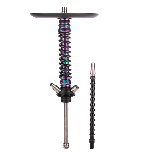 Кальян Mamay Customs Coilover Mini  Фиолетово Бирюзовый Сплеш Чёрный в Турции
