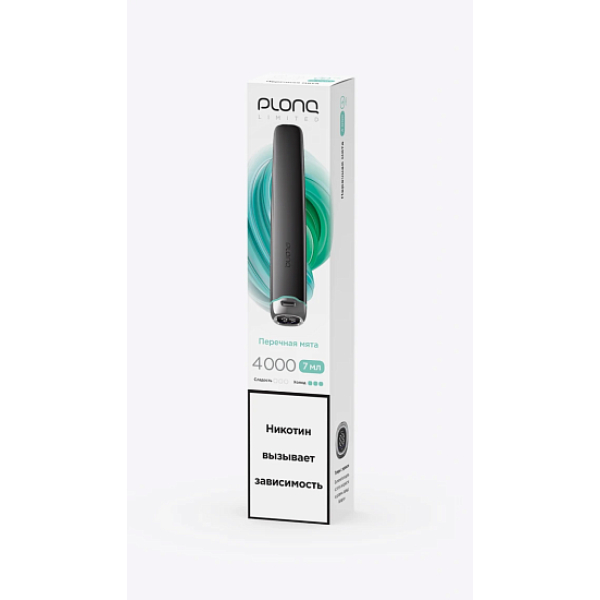 Электронка Plonq Plus Pro Black Перечная Мята 4000 затяжек в Турции