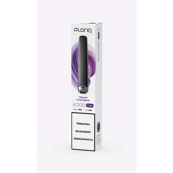 Электронка Plonq Plus Pro Black Чёрная Смородина 4000 затяжек в Турции